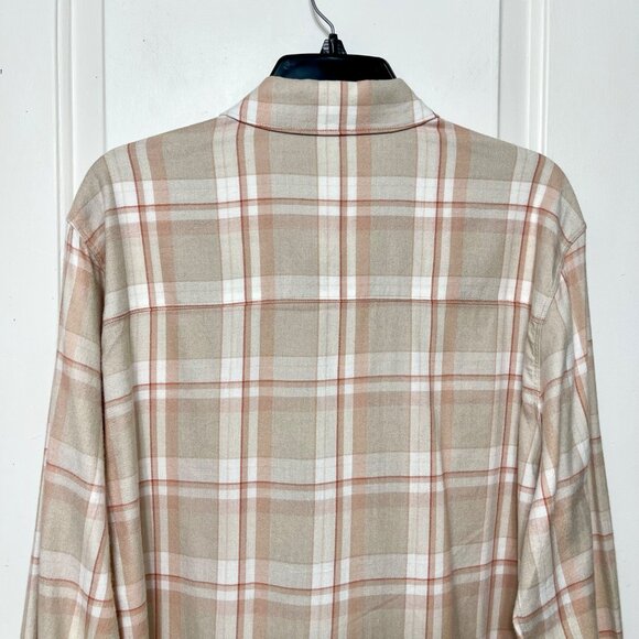 PAIGE Everett Plaid Flannel Button-Up Shirt Size‎ L - Picture 5 of 7